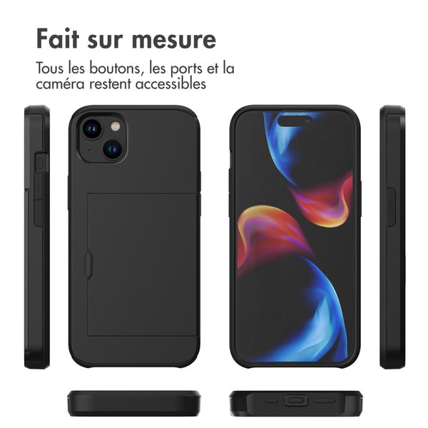 imoshion Coque arrière avec porte-cartes Apple iPhone 15 Plus - Noir