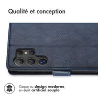 imoshion Étui de téléphone portefeuille Luxe Samsung Galaxy S24 Ultra - Bleu foncé