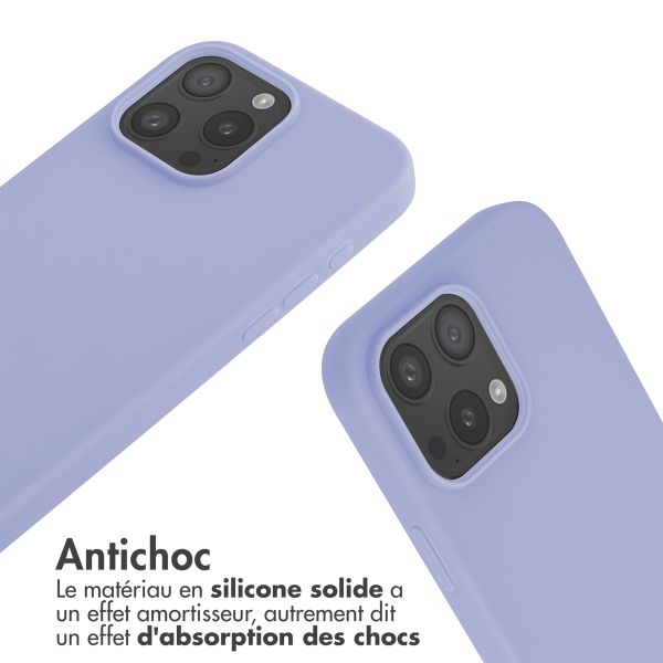 imoshion Coque en silicone avec cordon Apple iPhone 16 Pro Max - Violet