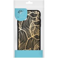 imoshion Coque Design Samsung Galaxy A12 - Feuilles / Noir