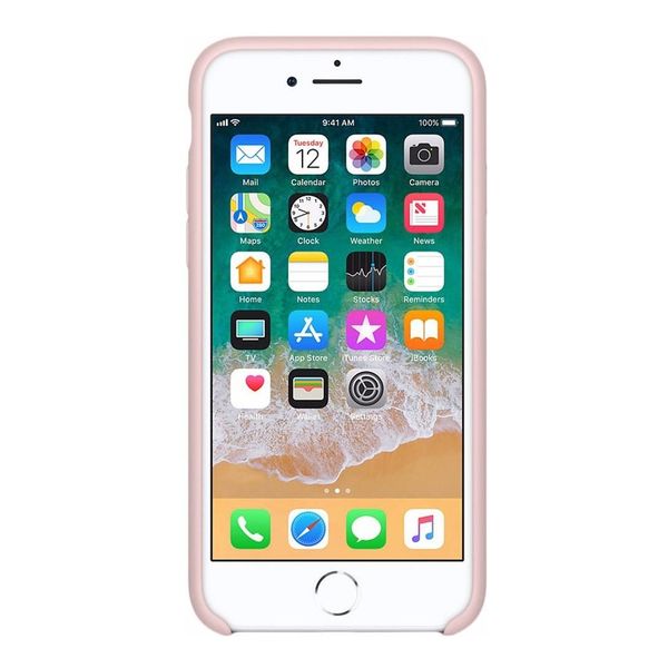 Apple Coque en silicone Apple iPhone SE (2022 / 2020) / 8 / 7 - Pink Sand