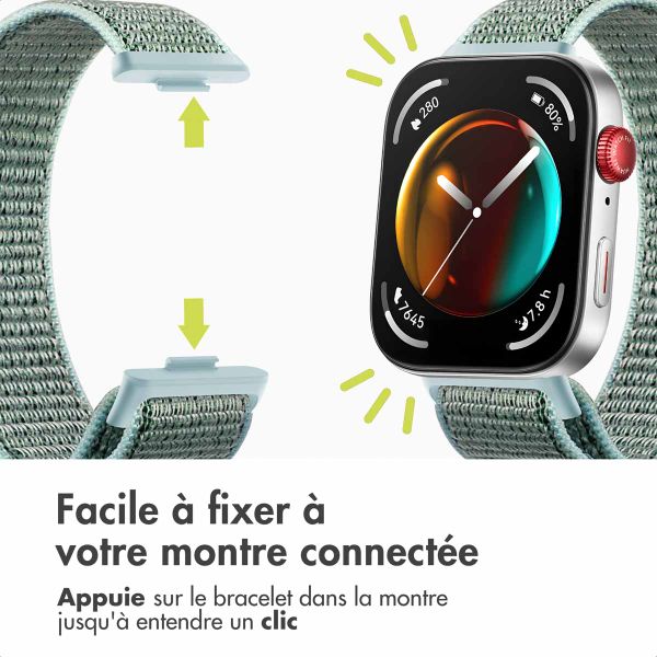 imoshion Bracelet en nylon Huawei Watch Fit 4 / 4 Pro - Blue Ocean