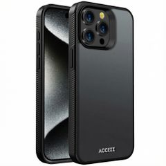 Accezz Coque Givrée Robuste Apple iPhone 15 Pro Max - Noir
