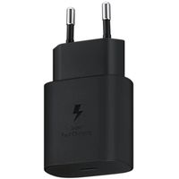 Samsung Lot de charge | USB-C vers USB-C - 1 mètre - 25 Watt - Noir + Original l'Adapteur de charge radpide USB-C emballage d'usine - 25 Watt - Noir