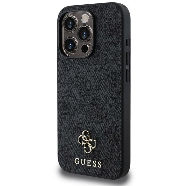 Guess Coque 4G Metal Logo MagSafe iPhone 15 Pro - Noir