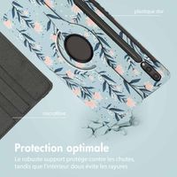 imoshion Coque tablette Design rotatif à 360° Samsung Galaxy Tab S10 Plus / Tab S9 FE Plus / Tab S9 Plus - Flowers