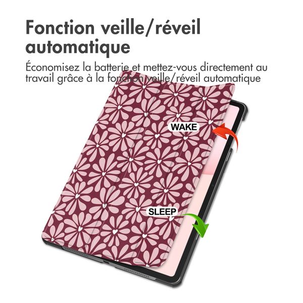 imoshion Coque tablette Design Trifold Honor Pad 10 - Bloom Love Blush