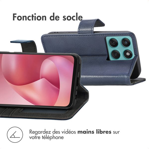imoshion Étui de télephone portefeuille de luxe Motorola Moto G57 Power - Bleu foncé