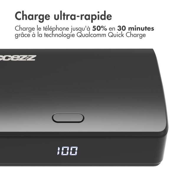 Accezz Omega Series - Powerbank - 10.000 mAh - USB-A & USB-C - Power Delivery - 35 Watt - Noir