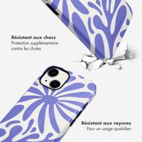 Selencia Coque arrière Vivid Tough iPhone 14 - Modern Bloom Sapphire Blue