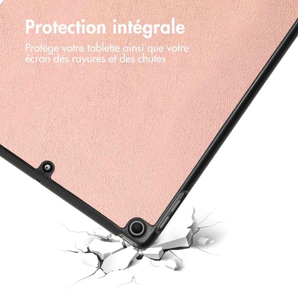 imoshion Coque tablette Trifold Apple iPad 9 (2021) 10.2 pouces / iPad 8 (2020) 10.2 pouces / iPad 7 (2019) 10.2 pouces - Rose Doré