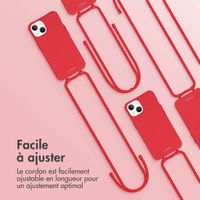 imoshion Coque de couleur avec cordon amovible Apple iPhone 13 - Rouge