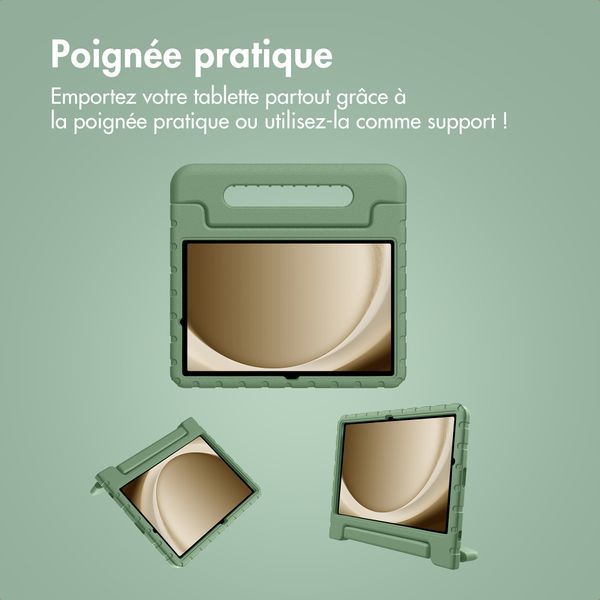 imoshion Coque kidsproof avec poignée Samsung Galaxy Tab A11 Plus / A9 Plus - Olive Green