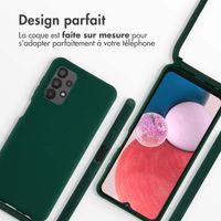 imoshion ﻿Coque en silicone avec cordon Samsung Galaxy A13 (4G) - Vert foncé