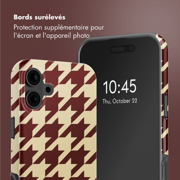 Selencia Coque arrière Vivid avec MagSafe Apple iPhone 16 - Pied-de-Poule