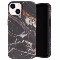 Selencia Aurora Coque Fashion Apple iPhone 14 - ﻿Coque durable - 100 % recyclée - Marbre Noir