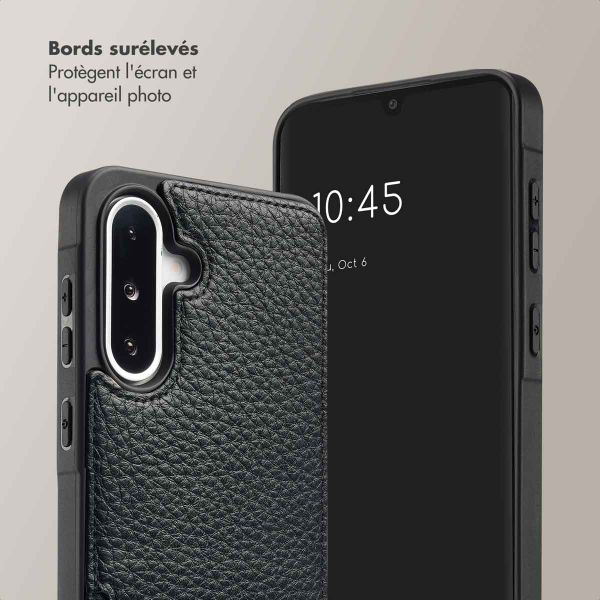 Selencia Coque arrière avec cordon et porte-cartes Nova Samsung Galaxy A36 / A56 - Noir