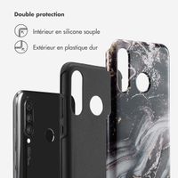 Selencia Coque arrière Vivid Tough Huawei P30 Lite - Chic Marble Black