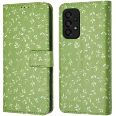 imoshion ﻿Étui de téléphone portefeuille Design Samsung Galaxy A53 - Green Flowers