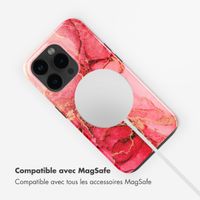 Selencia Coque arrière Vivid Tough avec MagSafe iPhone 15 Pro Max - Rosy Marble