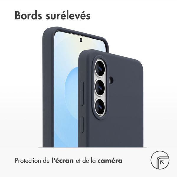 Accezz Coque Liquid Silicone avec MagSafe Samsung Galaxy S26 Plus - Bleu foncé
