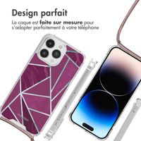 imoshion Coque Design avec cordon Apple iPhone 14 Pro - Bordeaux Graphic