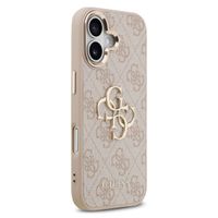Guess Coque 4G Metal Logo Backcover Apple iPhone 17 - Gold Edge - Pink