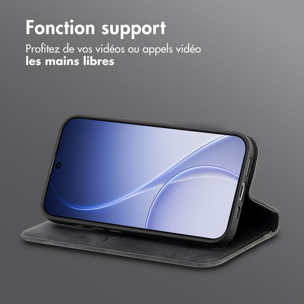 imoshion Étui de téléphone portefeuille Slim Oppo Reno 15F - Noir