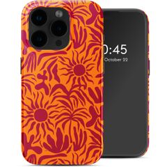 Selencia Coque arrière Vivid Tough avec MagSafe iPhone 15 Pro - Tropical Vibes Apricot