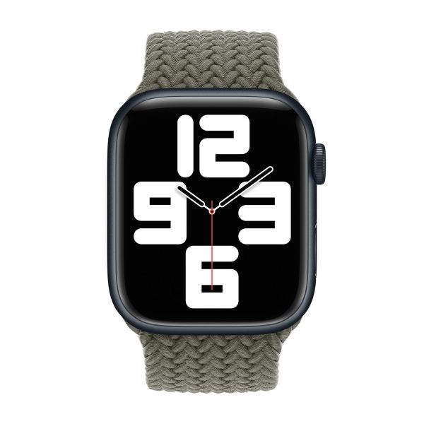 Apple Bracelet Solo tressé Apple Watch | 44/45/46/49 mm - Taille 11 - Olive