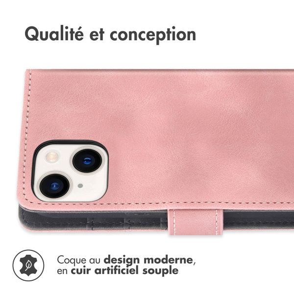 imoshion Etui de téléphone portefeuille avec cordon iPhone 13 - Rose