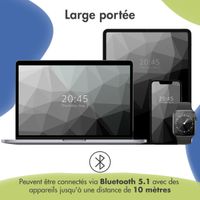 imoshion Casque sans fil pour enfants Dino LED Light - Limiteur de décibels - Avec câble AUX - Cobalt Blue / Lime