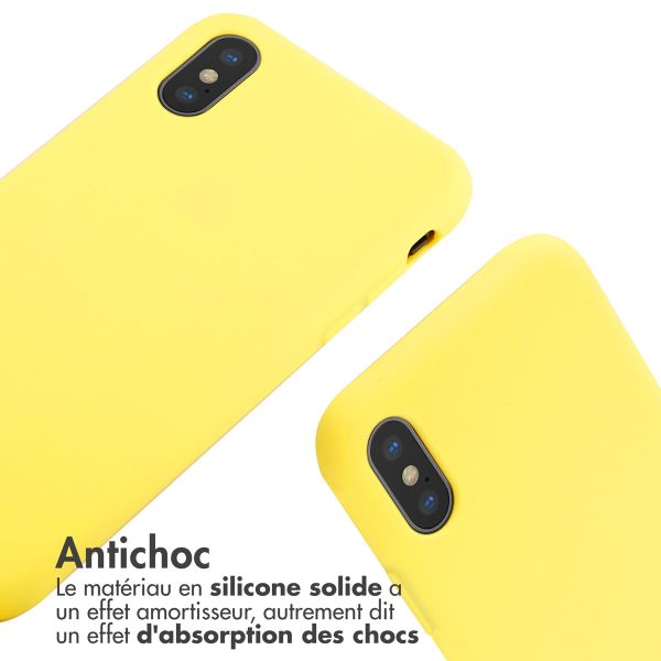 imoshion Coque en silicone avec cordon Apple iPhone X / Xs - Jaune