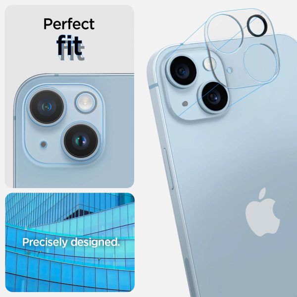 Spigen GLAStR EZ Fit Optik Protection d'objectif de caméra (pack de 2) Apple iPhone 14 / 14 Plus - Crystal Clear