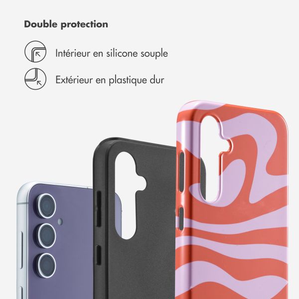 Selencia Coque arrière Vivid Samsung Galaxy S23 FE - Dream Swirl Pink