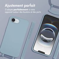imoshion Coque arrière Color avec cordon amovible et MagSafe Apple iPhone 16e - Ash Blue