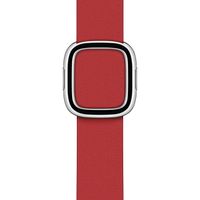 Apple Bracelet Leather Band Modern Buckle Apple Watch Series 1 t/m 9 / SE (38/40/41 mm) | Series 10 / 11 (42 mm) - Taille L - Scarlet Red