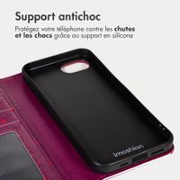 imoshion Étui de télephone portefeuille Design Apple iPhone 17e / 16e - Crush Check Coral Dust