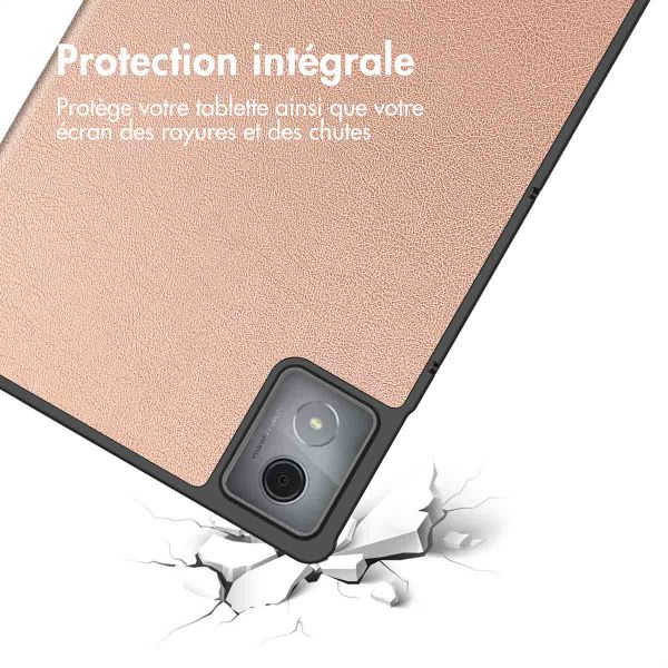 imoshion Coque tablette Trifold Lenovo Tab K11 Plus - Rose Gold