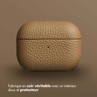 Accezz Coque en Cuir véritable Apple AirPods Pro 2 - Taupe