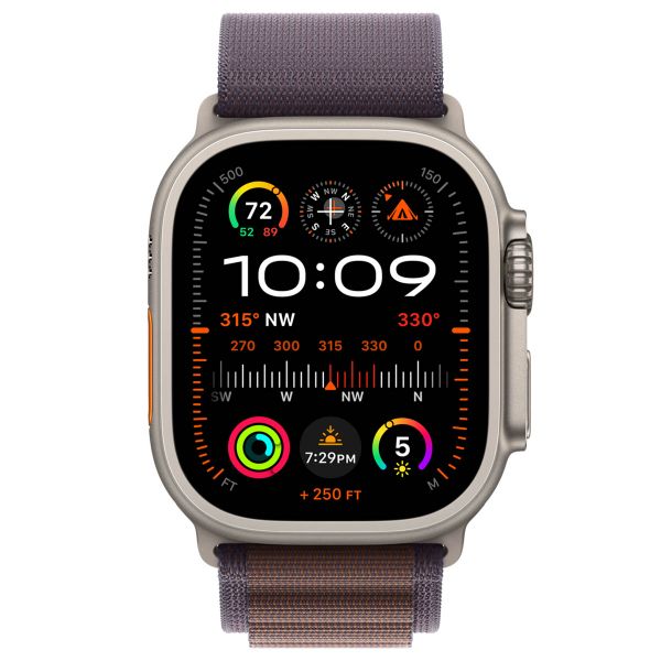 Apple Alpine Loop Band Apple Watch Series 1-10 / SE / Ultra (2) - 42/44/45/46/49 mm - Taille S - Indigo