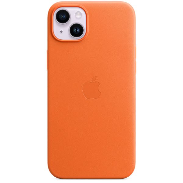 Apple Coque Leather MagSafe Apple iPhone 14 Plus - Orange