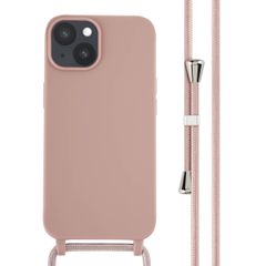 imoshion Coque en silicone avec cordon Apple iPhone 14 - Sand Pink