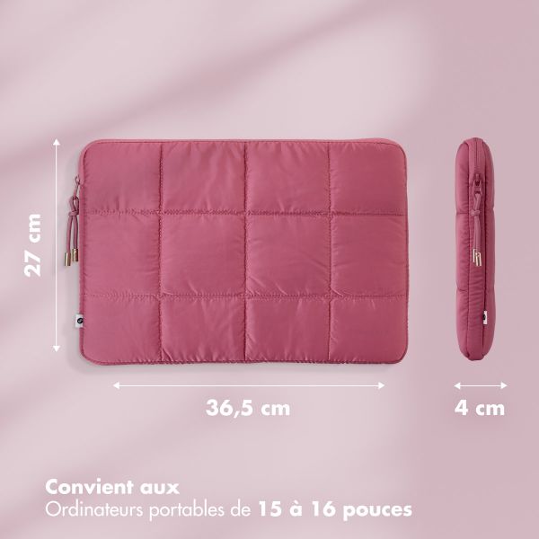 Selencia Pochette ordinateur Puffy 15-16 pouces - Magenta Fire