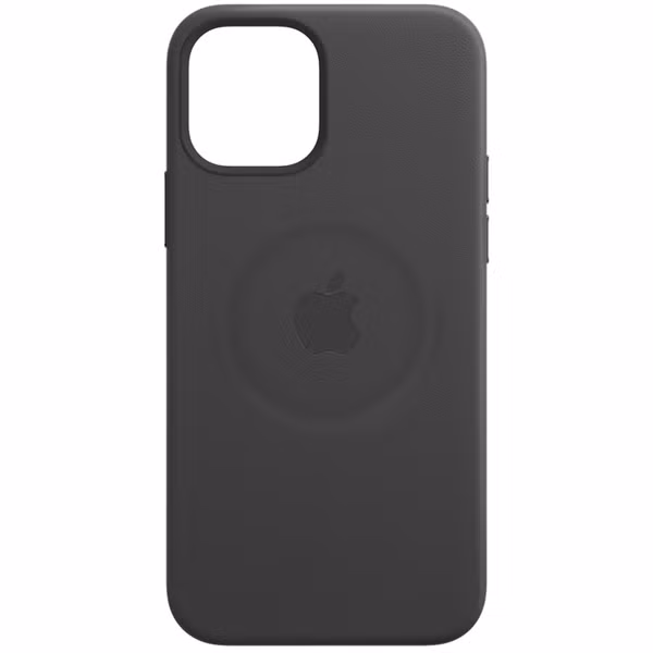 Apple Coque Leather MagSafe Apple iPhone 12 (Pro) - Black