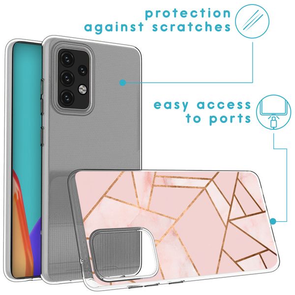 imoshion Coque Design pour Samsung Galaxy A52(s) (5G/4G) - Pink Graphic