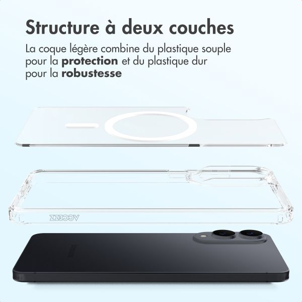 Accezz Coque arrière Xtreme Impact avec MagSafe Samsung Galaxy S25 Edge - Transparent