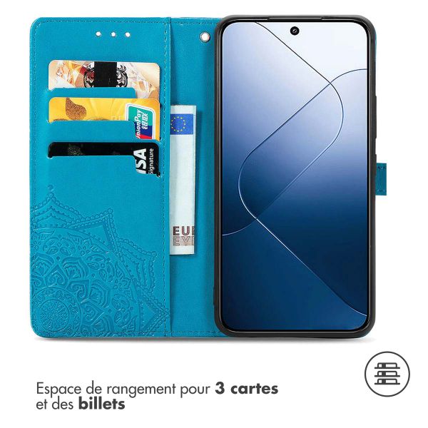 imoshion Etui de téléphone portefeuille Xiaomi 14 - Turquoise