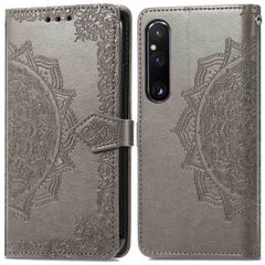 imoshion Etui de téléphone portefeuille Mandala Sony Xperia 1 V - Gris