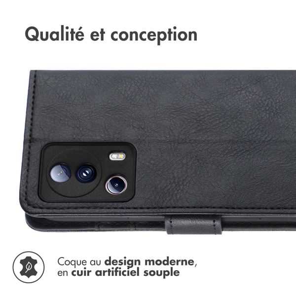 imoshion Étui de téléphone portefeuille Luxe Xiaomi 13 Lite - Noir